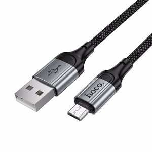Kaapeli USB A - Micro USB Hoco 2,4A 1,5 m X121 musta