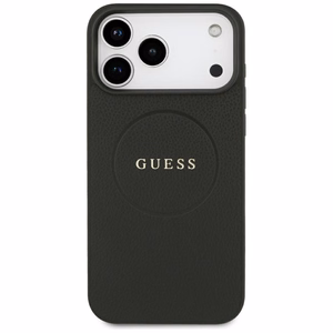 Guess Grained Gold Ring MagSafe suojakuori mallille iPhone 18 Pro Max / 17 Pro Max – väri: musta