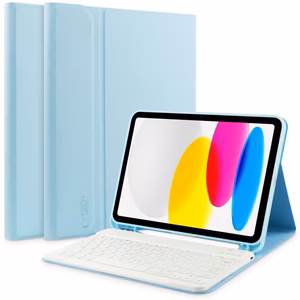 Tech-Protect SC Pen + Keyboard Suojakuori näppäimistöllä iPad 10.9" 2022:lle - vaaleansininen