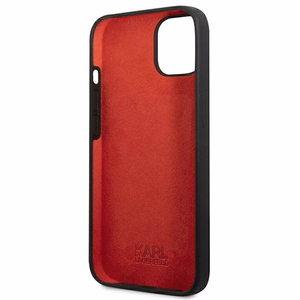 Karl Lagerfeld Silikoni Plaque Case iPhone 13 mini - musta