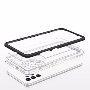 Kirkas 3in1 Asia Samsung Galaxy A32 5G Frame Gel Cover Musta