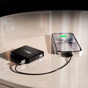SBS HD 10W 5000mAh USB-C Power Bank with LCD Display - Black