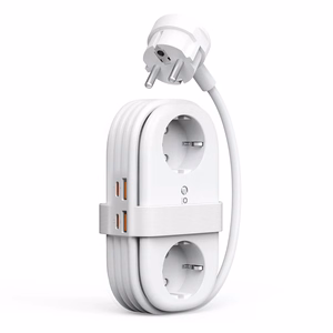 Orico AP3 20W GaN 5in1 jatkojohto 2x AC + 2x USB-A + 1x USB-C - valkoinen
