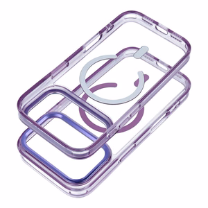 Case for Samsung A56 Frame Clear Hybrid Mag Cover compatible with MagSafe purple