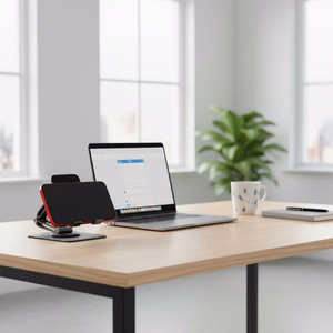 Pöytäteline puhelimelle ja tabletille taitettava Forcell F-Grip Fold Stand 2 360 harmaa