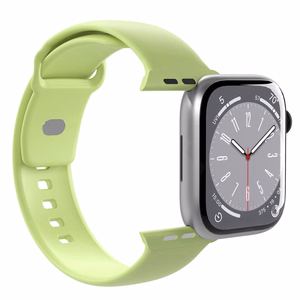 Puro ICON joustava ranneke Apple Watch 38 / 40 / 41 / 42 mm -kellolle, koot S/M ja M/L, Matcha Green -värinen