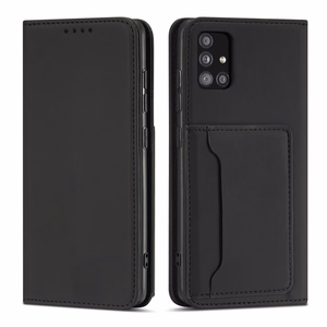 Magneettikorttikotelo Xiaomi Redmi Note 11 pussi kortti lompakko kortin haltija musta