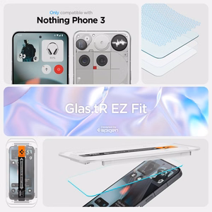 Spigen Glas.TR EZ Fit Karkaistu lasi 2-pakkaus Nothing Phone 3:lle - Läpinäkyvä