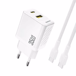 Dudao A27MaxCEU PD QC 35W USB-A USB-C seinälaturi USB-C kaapelilla - valkoinen