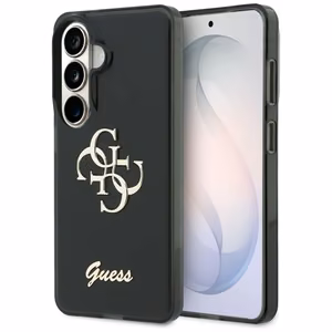 Guess Suojakuori IML Big Metal 4G Script Samsung Galaxy S26 -puhelimelle musta