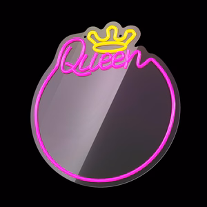 Neon MIRROR LED QUEEN warm white pink FMNE04 Forever Light