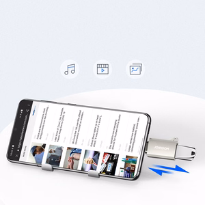 Joyroom S-H151 USB-C (male) / USB-A (female) Adapter with Lanyard Eyelet - Silver