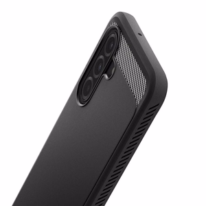 Spigen Rugged Armor Suojakuori Samsung Galaxy A17 4G / 5G:lle - Matta Musta
