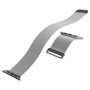Puro Milanese Ruostumaton teräs Hihna Apple Watch 42 / 44 / 45 / 49 mm:lle - Hopeinen