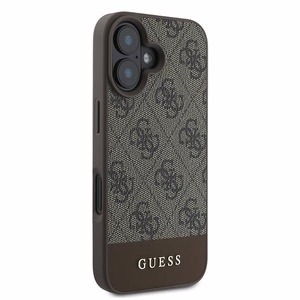 Guess 4G Bottom Stripe Suojakuori iPhone 16 Plus 6.7":lle - Ruskea