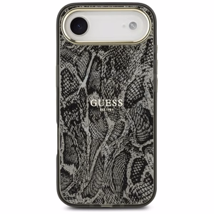 Guess Python Pattern MagSafe Suojakuori iPhone Air:lle musta