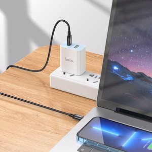 Kaapeli USB-C - USB-C Hoco 3A 60W 3 m X91 musta