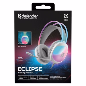 Defender Eclipse RGB -kuulokkeet valkoiset