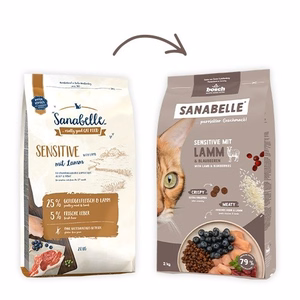 Bosch Sanabelle Sensitive Lamb – herkkien kissojen kuivaruoka lampaalla, 2 kg