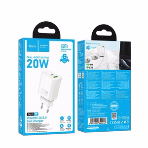 Puhelinlaturi Hoco USB A + USB C QC3.0 PD 3A 20W N61 musta