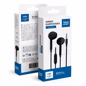 Johdolliset kuulokkeet Jack 3,5 mm Blue Star PA-E65 1,2 m musta