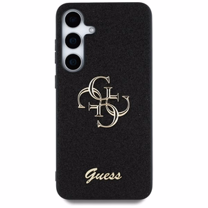 GUESS Fixed Glitter Big 4G Metal Logo Suojakuori Samsung Galaxy S25 Plus Musta