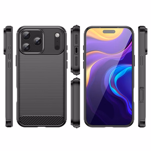 Carbon Suojakuori iPhone 17 Pro Max:lle - Musta