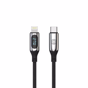 Forever LCD -kaapeli USB-C - Lightning 1,0 m 27W musta