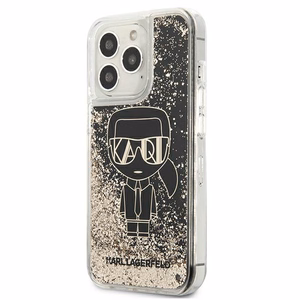 Karl Lagerfeld Liquid Glitter Gatsby kotelo iPhone 13 Pro Max - musta
