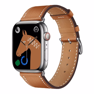 Hihna Apple Watch:lle Forcell F-Design FA20 reikänahka ekologinen 38 / 40 / 41 mm ruskea