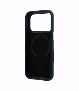 Case Lacoste PVC Petit Pique Semi Wrap Embossed MagSafe Apple iPhone 18 Pro Max green