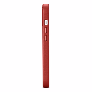 iCarer Case Leather case cover made of natural leather for iPhone 14 Plus red (compatible with MagSafe)