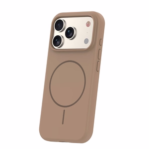 Silikoninen ohut magneettinen suojakuori iPhone 17 Pro 6,3 ruskea