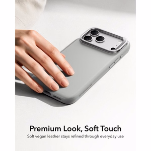 ESR Atelier -suojakuori laitteelle iPhone 18 Pro / 17 Pro, tuella, MagSafe-yhteensopiva – harmaa