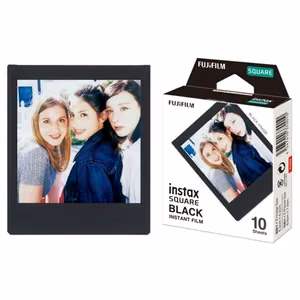 Fujifilm Instax Square – mustareunainen kiiltävä pikafilmi, 10 arkkia