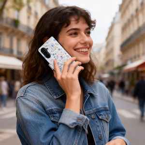 Tech-Protect Wallet -suojakuori Samsung Galaxy A57 5G:lle värikäs kukkakuvio