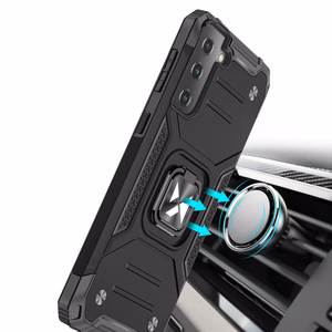 Wozinsky Ring Armor Tough Hybrid Case Cover + Magneettikiinnike Samsung Galaxy S22 + (S22 Plus) Hopea