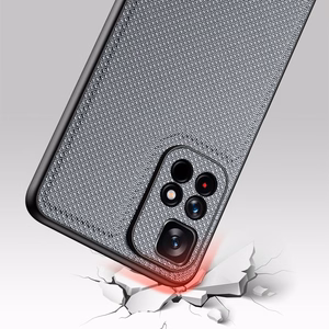 Dux Ducis Fino kotelo kansi päällystetty nylon materiaalia Poco M4 Pro 5G sininen