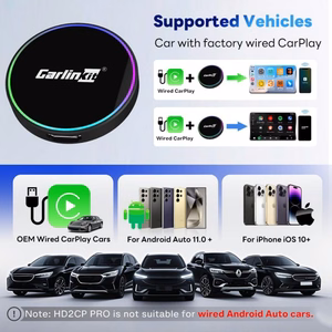 Langaton CarPlay / Android Auto -sovitin Carlinkit HD2CP Pro - musta
