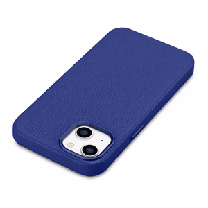 iCarer Litchi Premium Nahkakotelo iPhone 14 Plus Magneettinen nahkakotelo MagSafe tumman sininen (WMI14220711-DB)