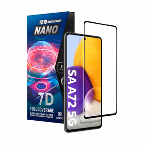 Crong 7D Nano Flexible Glass 9H koko näytön peittävä hybridinäytönsuoja Samsung Galaxy A72 -laitteelle