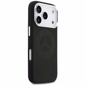 Mercedes Silicone Vintage Logo MagSafe suojakuori iPhone 17 Pro:lle - musta