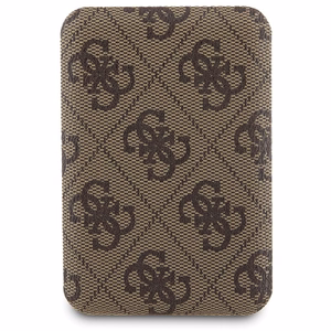 Guess 4G Metal Logo Suojakuori-setti iPhone 15:lle + 5000mAh MagSafe Varavirtalähde - ruskea
