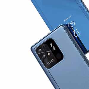 Clear View Kotelo kansi Xiaomi Redmi 10C kansi läppä musta