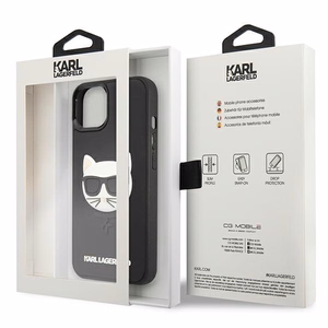 Karl Lagerfeld 3D kumi Choupette kotelo iPhone 13 mini - musta