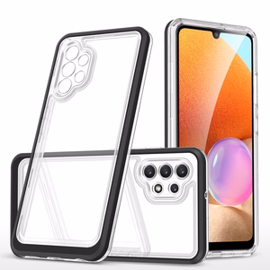 Kirkas 3in1 Asia Samsung Galaxy A32 5G Frame Gel Cover Musta