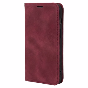 Smart Suede -kuori mallille Samsung Galaxy A17 4G / A17 5G / A26 5G, viininpunainen