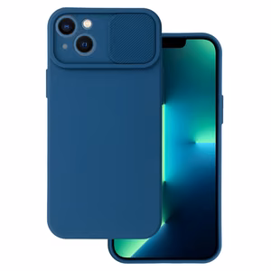 Camshield Soft Suojakuori iPhone 14:lle laivastonsininen