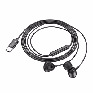 Hoco M122 langalliset nappikuulokkeet USB-C - musta