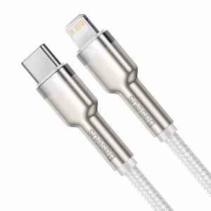 Baseus Cafule -kaapeli USB-C - Lightning, PD, 20W, 2m, valkoinen